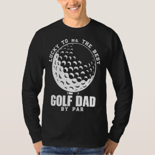 Camiseta Mens Sortudos Por Ser O Melhor Pai De Golfe Do Par