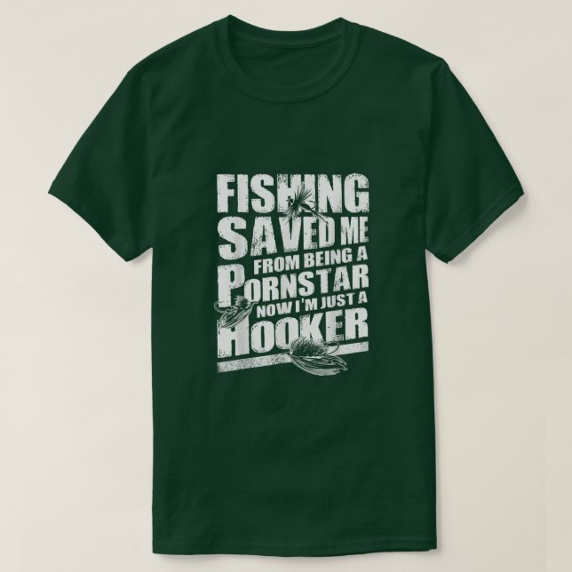 Camiseta Mens, sou apenas um Hooker, uma pesca engraçada pa (Frente do Design)