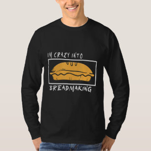 Camiseta Mens, sou louco em pão de pão, tosse, Conchas