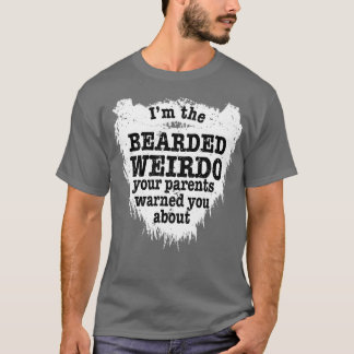 Camiseta Mens sou o esquisitão barbudo que seus pais avisar