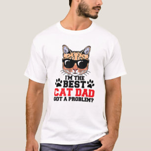 Camiseta Mens, sou o melhor Pai de Gato que tem um problema