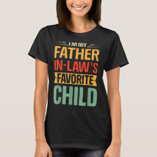 Camiseta Mens, sou o meu pai na lei, a imagem de criança fa
