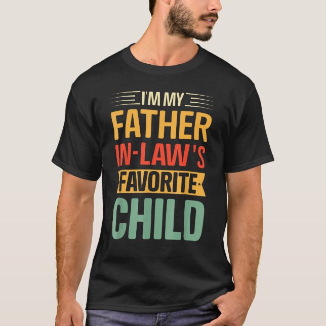 Camiseta Mens, sou o meu pai na lei, a imagem de criança fa (Frente)