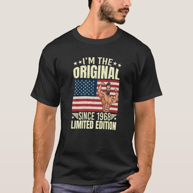 Camiseta Mens, sou o original desde 1968, Legal estilo retr (Frente)