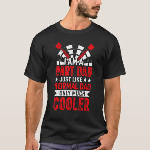 Camiseta Mens, sou um Pai de dardos, como um Pai normal de