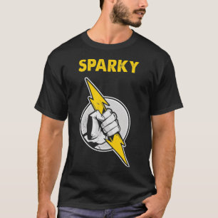 Camiseta Mens Sparky Elétrico Relâmpago