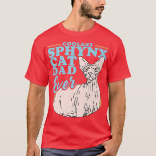 Camiseta Mens Sphyn Cat Pai Sem Cabelos Proprietário do Gat