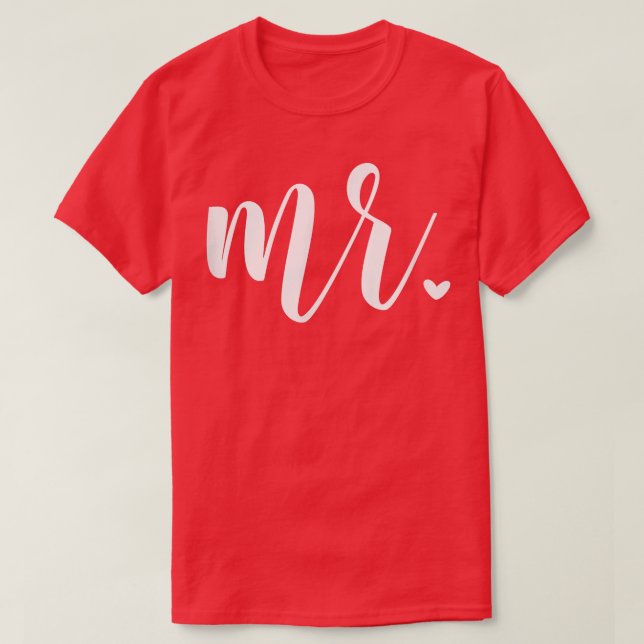 Camiseta Mens Sr. Wedding Newlywing Husband Honeymoon Match (Frente do Design)