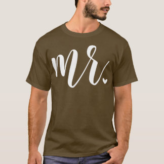Camiseta Mens Sr. Wedding Newlywing Husband Honeymoon Match