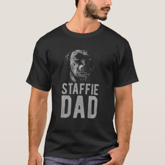 Camiseta Mens Staffordshire Bull Terrier Em Preto Para Home