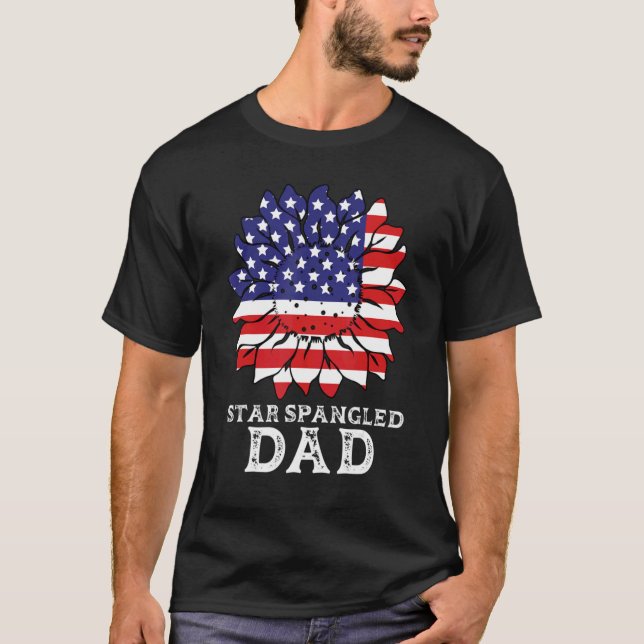 Camiseta Mens Star Spangled Pai Usa (Frente)