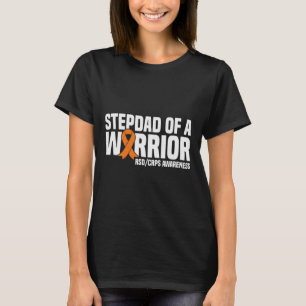 Camiseta Mens Stepdad De Um Guerreiro Laranja Fita Aw