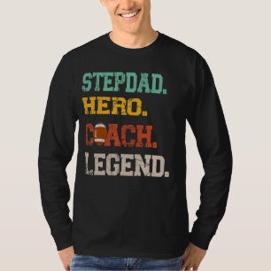 Camiseta Mens Stepdad Hero Coach Legend Football Fathers D
