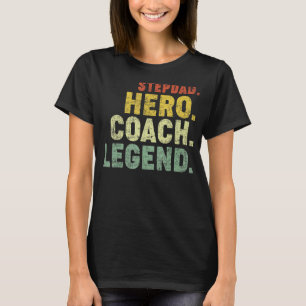 Camiseta Mens Stepdad Hero Coach Legend Vintage Stepdad Fat