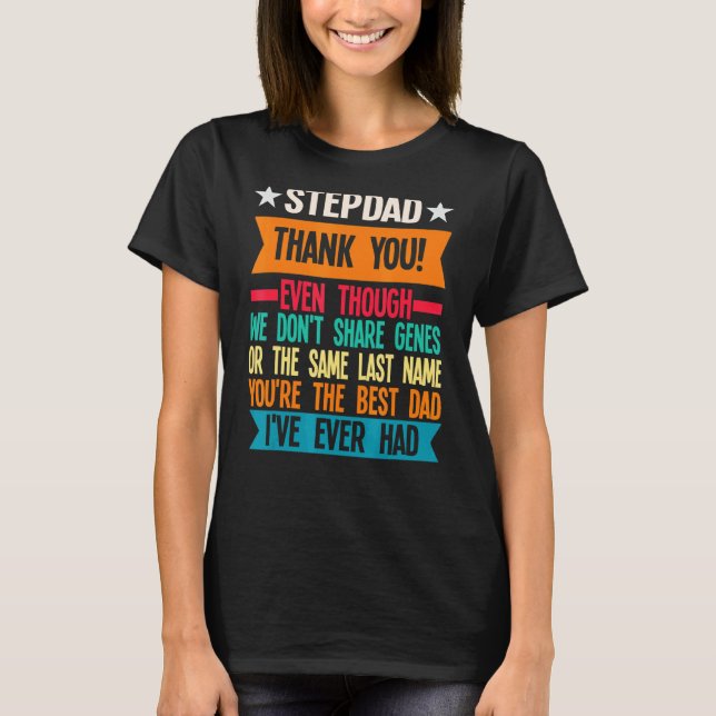 Camiseta Mens Stepdad Obrigado Mesmo Pai (Frente)