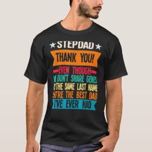 Camiseta Mens Stepdad Obrigado Mesmo Pai