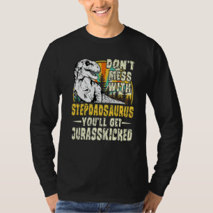 Camiseta Mens Stepdad Rex Saurus Papasaurus Dinossauros Men