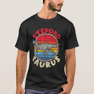 Camiseta Mens Stepdad Saurus I Velociraptor I Família Match