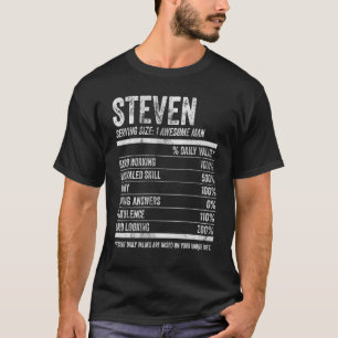 Camiseta Mens Steven Nutrition Nome Personalizado Fac