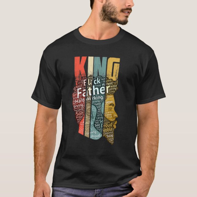 Camiseta Mens Strong Black King African American Tee Natura (Frente)
