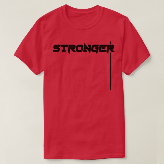 Camiseta Mens STRONGER Gym Malhação Workout Bodybuilding Mo (Frente do Design)