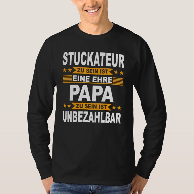 Camiseta Mens Stucco Plaster Papa Artesão Padre Stucco P (Frente)