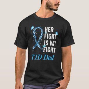 Camiseta Mens Sua Luta É Minha Luta Contra O Pai T1D Tipo 1