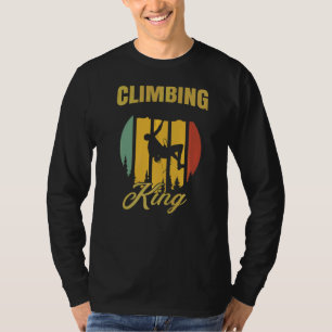 Camiseta Mens Subindo O Rei Retro Boulder Rochas
