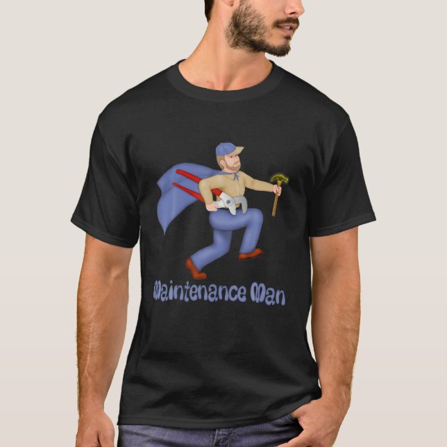Camiseta Mens Super Handy Maintenance Man t shirt (Frente)