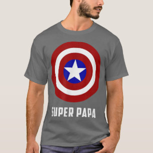Camiseta Mens Super Papa Engraçado Pai Melhor Presente de D