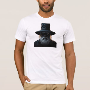 Camiseta Mens T Shirt com o velho homem mágico