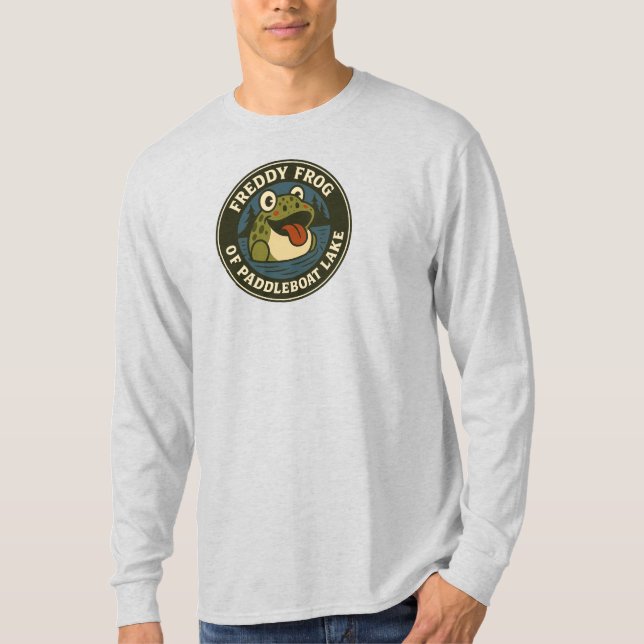 Camiseta Men's T-Shirt Frog on Paddleboat Tee (Frente)