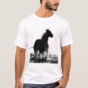 Camiseta Mens T Shirts Modern Running Horse Pop Art