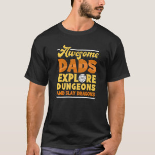 Camiseta Mens Tabeletop Pai Explorar Dungeons Slay Dragon R