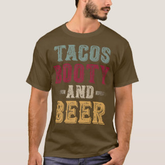 Camiseta Mens Tacos Booty E Beer Legal Festa De Dor 