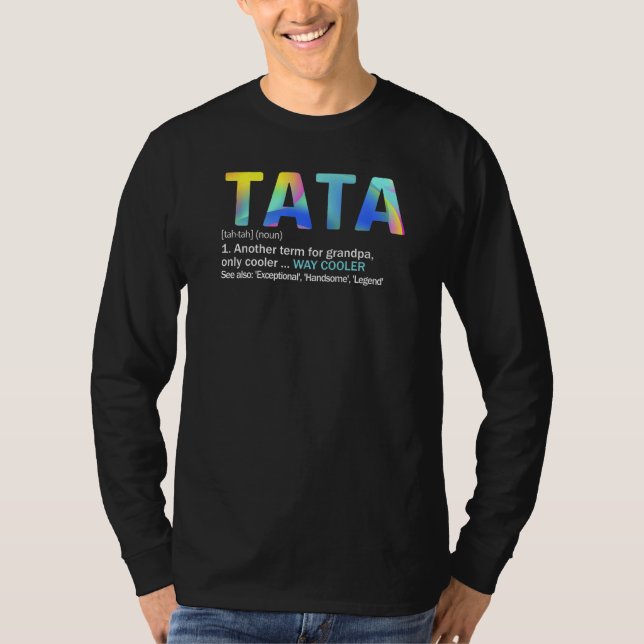 Camiseta Mens Tata Definição Como Um Avô Normal Apenas W (Frente)