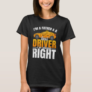 Camiseta Mens Taxi Driver Padre Taxi Dirigindo Gráfico de C