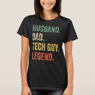 Camiseta Mens Tech Cara Husband Legenda do Pai Engraçado Ca