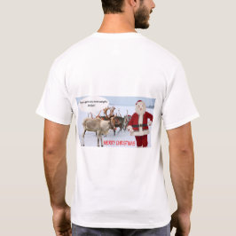 Camiseta mens tee. Feliz porco de Natal