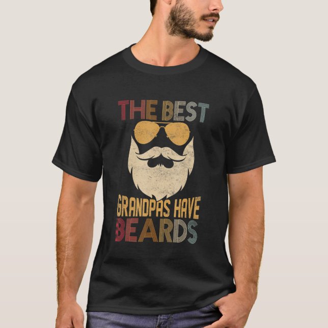 Camiseta Mens The Best Grandpas Have Beards Beard Family Fa (Frente)