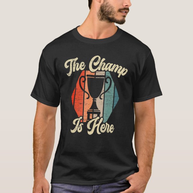 Camiseta Mens The Champ is Here Fantasy Football Champion F (Frente)