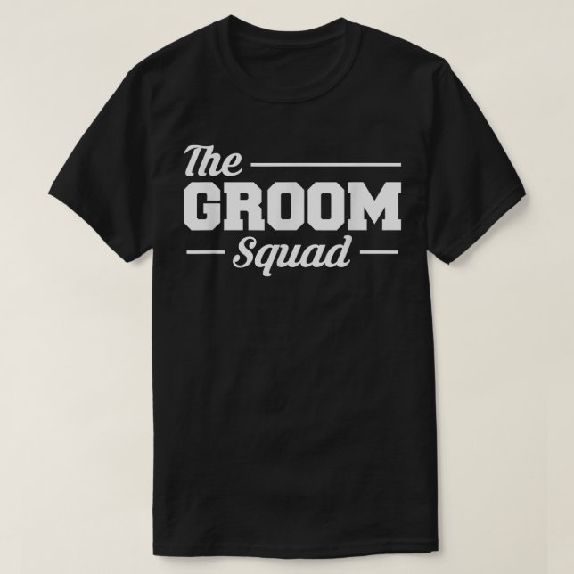 Camiseta Mens The Groom SquadWedding Bachelor Party  (Frente do Design)
