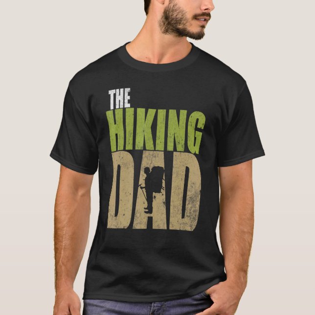 Camiseta Mens The Hiking Dad Bushcraft Outdoor Hiking Fathe (Frente)