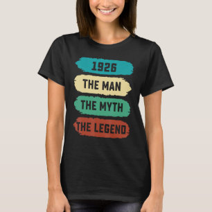 Camiseta Mens The Man Myth Legend 1926 96th Aniversário Por
