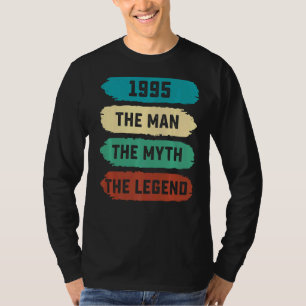 Camiseta Mens The Man Myth Legend 1995 27th Birthday For 2