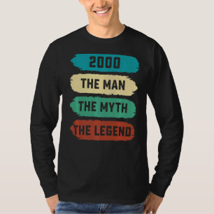 Camiseta Mens The Man Myth Legend 2000 22º Aniversário Para