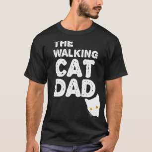 Camiseta Mens The Walking Cat Pai - Melhor Catdad Toma Sua