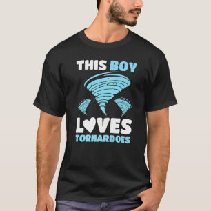 Camiseta Mens This Boy ama Tornardo Meteorologia Tempestade