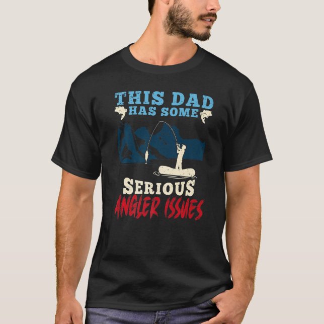 Camiseta Mens This Dad Has Angler Issues Fishing Fish Fishe (Frente)