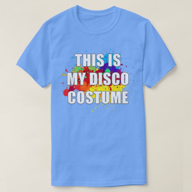 Camiseta Mens This Is My Disco Costume 80s Funky Night Retr (Frente do Design)